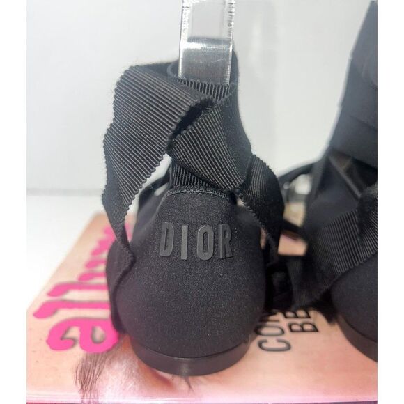 Rare NEW CHRISTIAN DIOR RUNWAY New York Black Strappy Flat Sandals Size … - Picture 10 of 15
